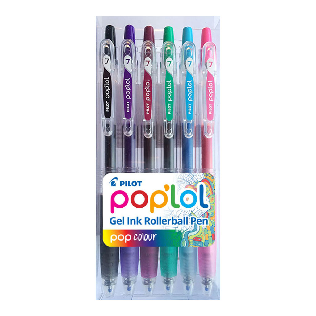 Pilot Pop'lol Gel Fine Colours, Pack of 6 HS