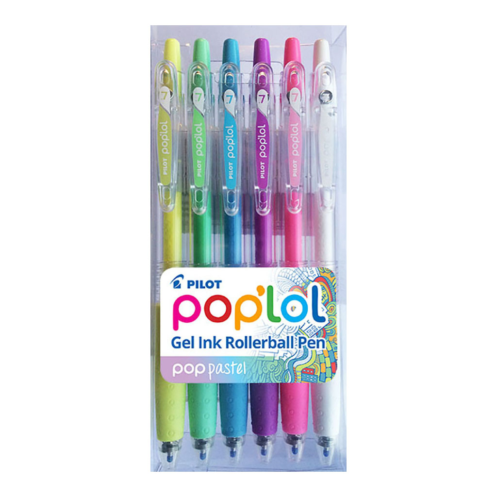 Pilot Pop'lol Gel Fine Pastel, Pack of 6 HS
