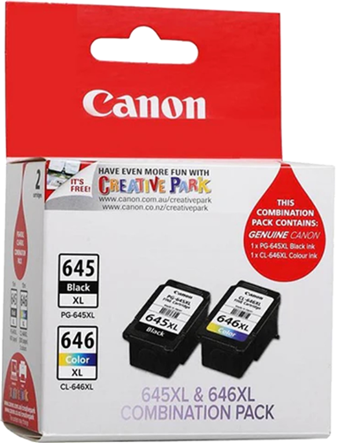 Genuine Canon PG645XL and CL646XL 2 Pack Combo Genuine Canon PG645XL and CL646XL 2 Pack Combo