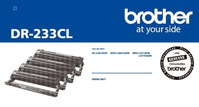 Genuine Brother DR233 Drum Unit 4 Pack