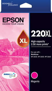 Genuine Epson 220XL Magenta Ink Cartridge