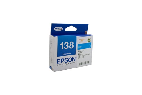Genuine Epson 138 Cyan ink cartridge