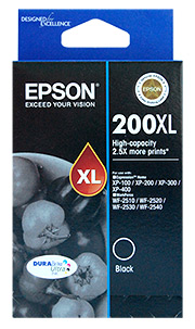 Genuine Epson 200XL Black high-capacity ink cartridge