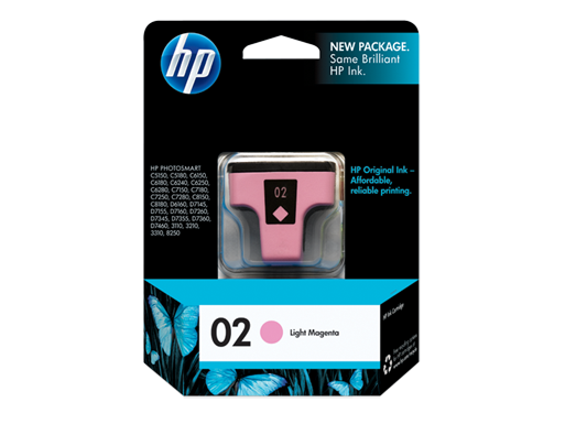 Genuine HP02 Light Magenta ink cartridge (C8775WA)