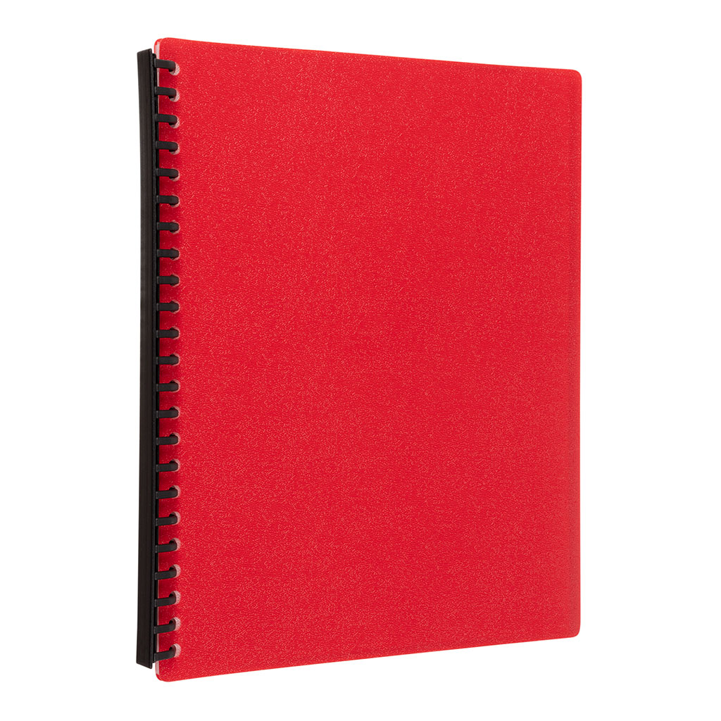 Icon Refillable Display Book A4 20 Pocket Red