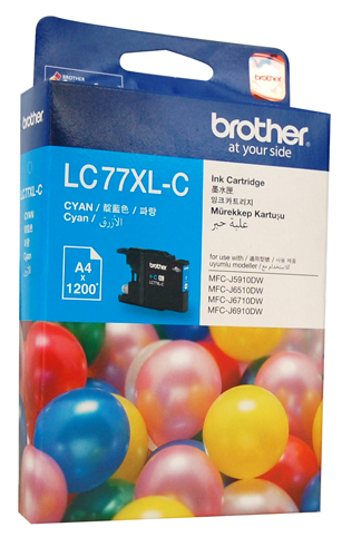 Genuine Brother LC77XL-C (Cyan) ink cartridge
