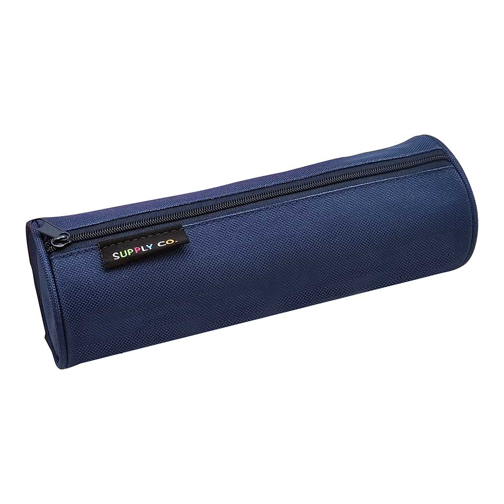Supply Co Pencil Case Tube Navy Blue 21x8cm